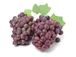 Grapes on white background 