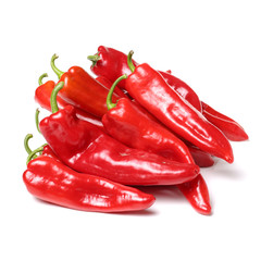 Fresh red pepper on white background