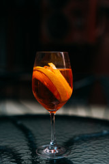 Aperol spritz cocktail in the bar	