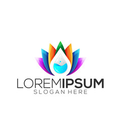 Colorful abstract logo and modern style