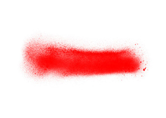 Abstract red watercolor line brush