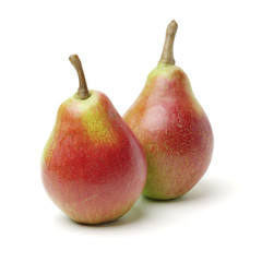 Red pear isolated on white background 
