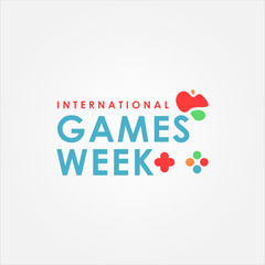 International Games Week Vector Design Template