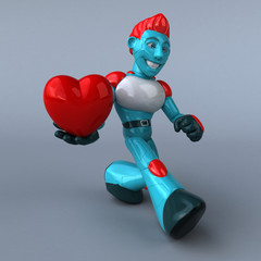 Red Robot - 3D Illustration