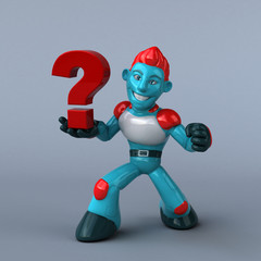 Red Robot - 3D Illustration