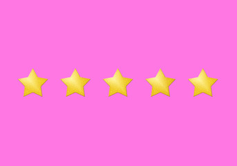 Sparkling cute star mark used for evaluation or grade or rank. 評価、グレード、ランクなどに使用するきらきらとしたかわいい星マーク
