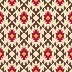 Printed roller blinds Beige Tribal southwestern native american navajo seamless pattern