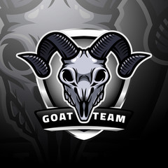 Goat skull head logo esport
