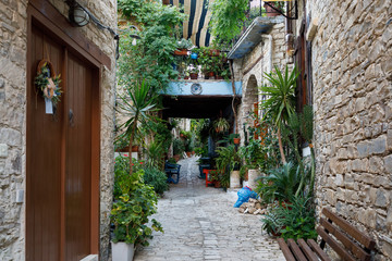 Fototapeta na wymiar Traditional houses in Pano Lefkara village, Cyprus