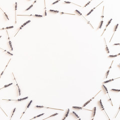 Wreath made of dried lavender flowers