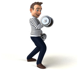 Fun 3D cartoon casual character