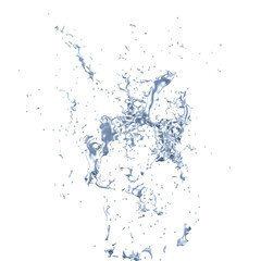 Fototapeta na wymiar Splash fluid. 3d illustration, 3d rendering.