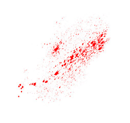 Blood drops isolated on white. Abstract red texture