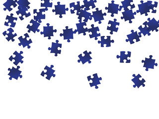 Abstract teaser jigsaw puzzle dark blue parts 