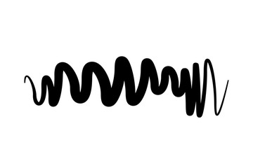 Black music wave player logo. Design equalizer element