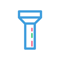 Flashlight icon, modern flat design color sign vector