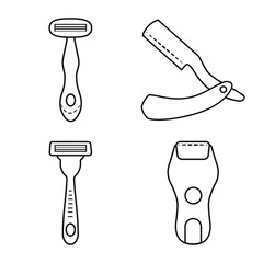 Isolated object of shaving and hygiene icon. Set of shaving and accessories stock symbol for web.