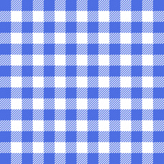 Blue Gingham seamless pattern.