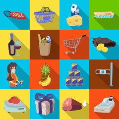 Isolated object of food and drink icon. Collection of food and store stock symbol for web.