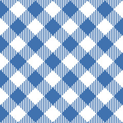 Blue Gingham seamless pattern.
