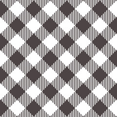 Brown Gingham seamless pattern.