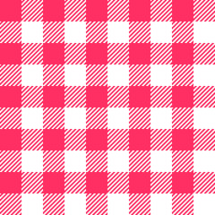 Red Gingham seamless pattern.