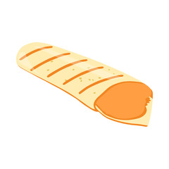 Vector design of pita and pancake symbol. Graphic of pita and roll stock symbol for web.
