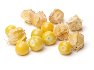 Physalis fruit isolated on white background 