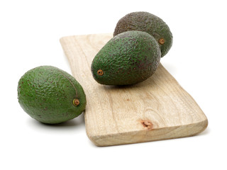 Avocado on a white background