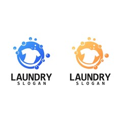 Laundry Logo Template Design Vector, Emblem, Concept Design