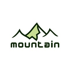 mountain logo template, outdoor design vector illustration