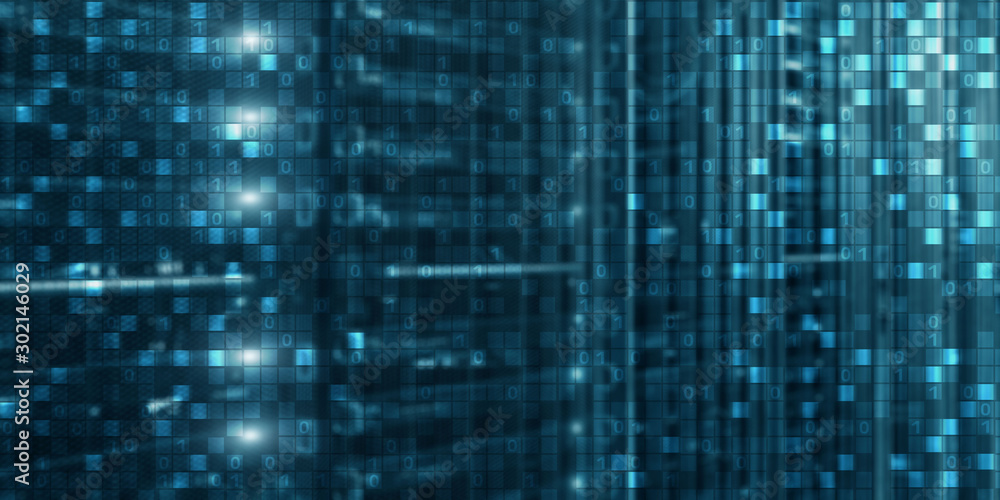 Poster digital background matrix information technology and internet concept