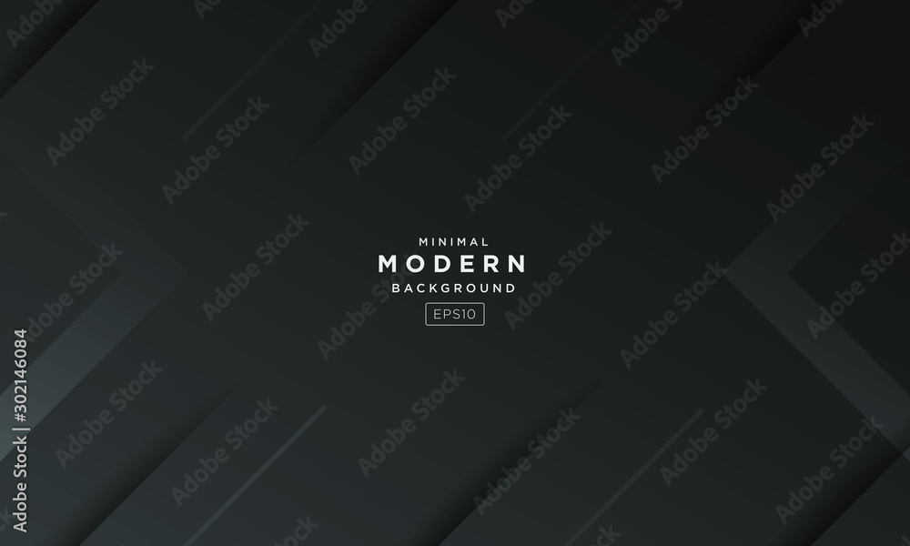 Poster abstract black background, dynamic black landing page - Posters