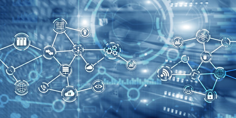 Futuristic in Industry business virtual diagram. Buying Communication concept