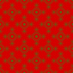 Christmas geometric vector seamless pattern. Red and green pattern elements on colorful background. 