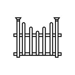 fence icon trendy flat design