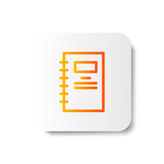 Gradient book report line / outline icon