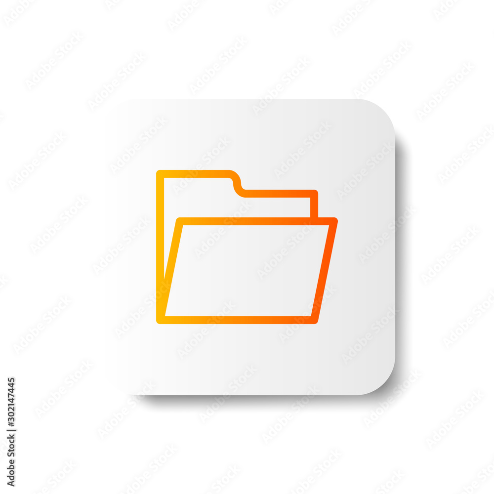 Poster gradient folder line / outline icon