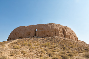 Chilpyk-Kala Zoroastrian tower of silence in Karakalpakstan, Uzbekistan