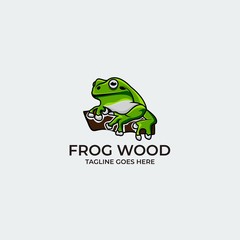 Frog Design Concept Illustration Vector Template