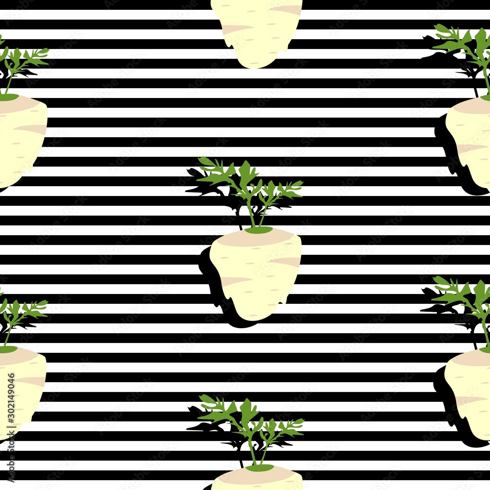 Aufkleber seamless background with stripes and celery with dark shadow. vector illustration design for templat