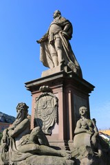 Obraz premium Karl Theodore Statute Heidelberg Bridge, Germany