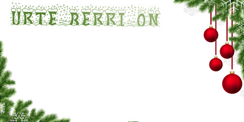 felicitación navidad en euskera, Urte Berri On, postal navidad