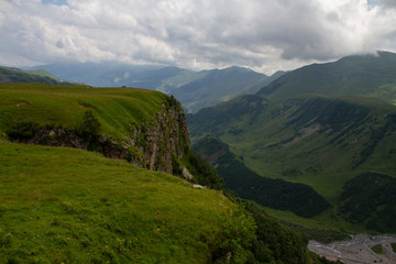 Fototapeta na wymiar Mountain landscape view, Caucasus, Georgia
