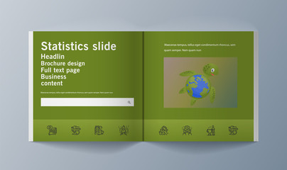 Set of brochures for marketing promoting the idea environmental protection