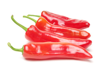 Fresh red pepper on white background