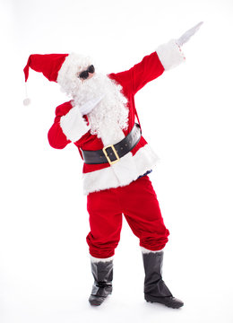 Happy  Santa Claus isolated on white background