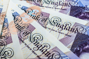 British pounds banknotes