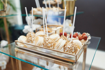 Candy bar dessert table close up