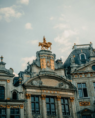 Obraz premium Maison Des Brasseurs and Anno buildings at the Grand Place in Brussels